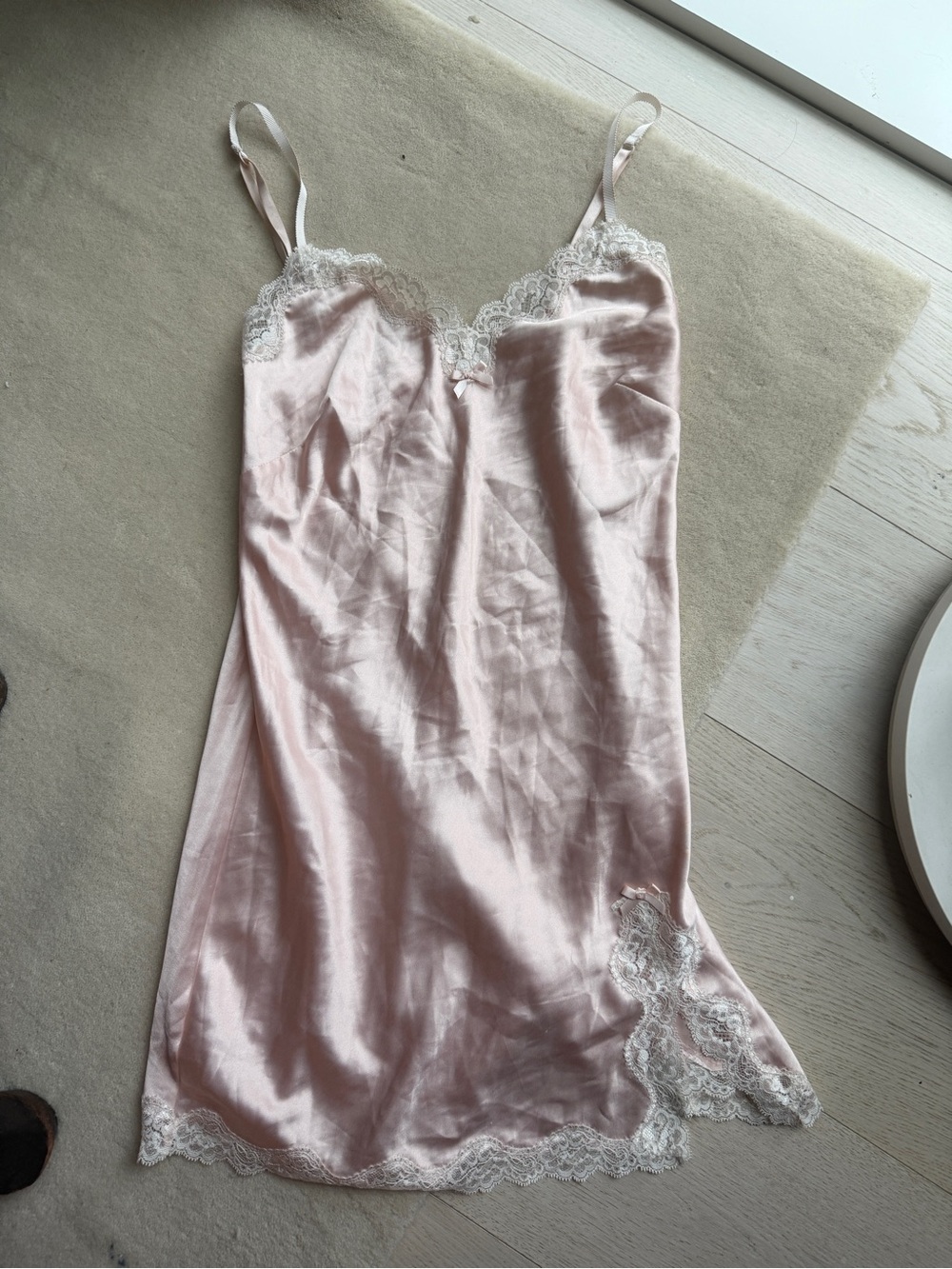 Victoria’s Secret baby pink slip satin